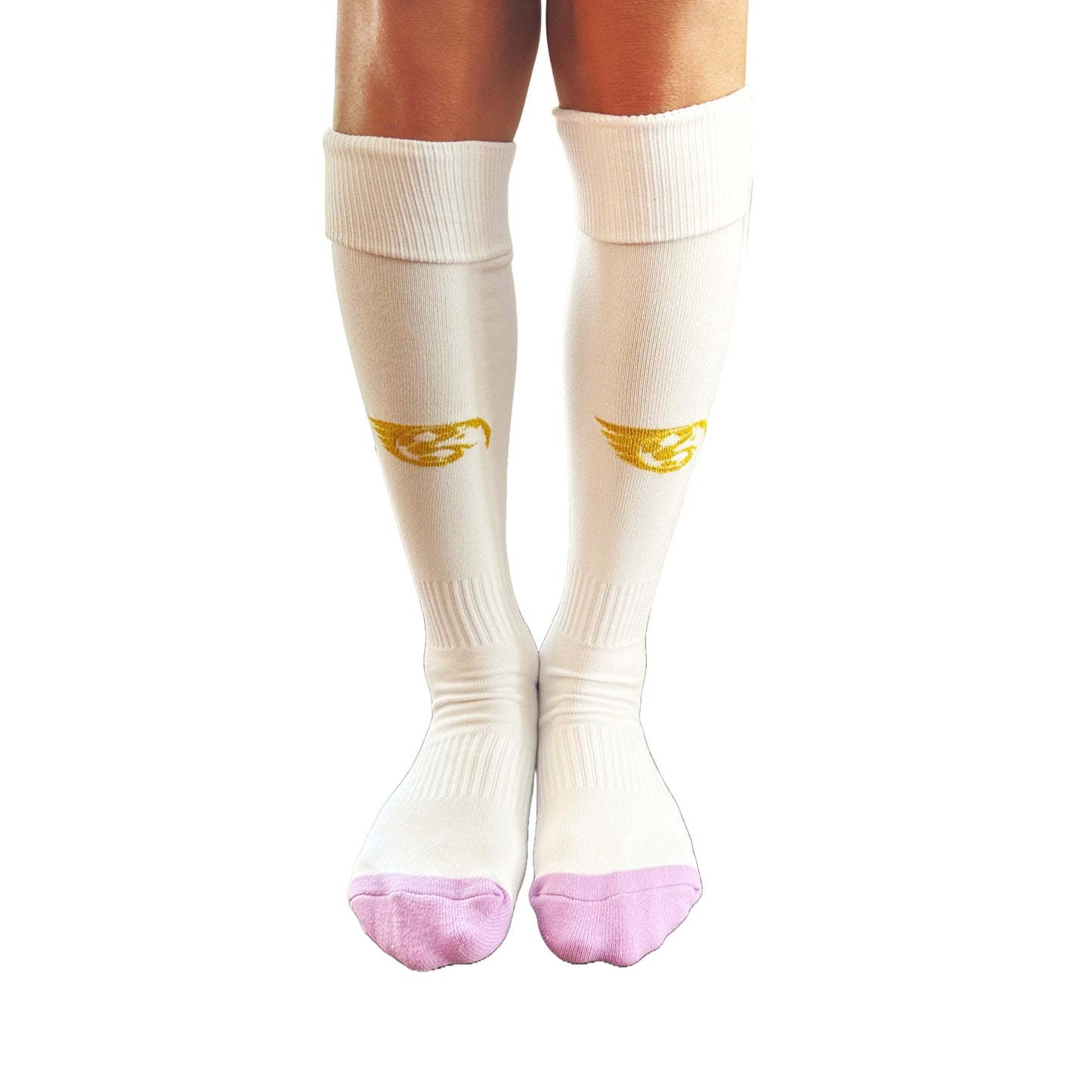white soccer socks