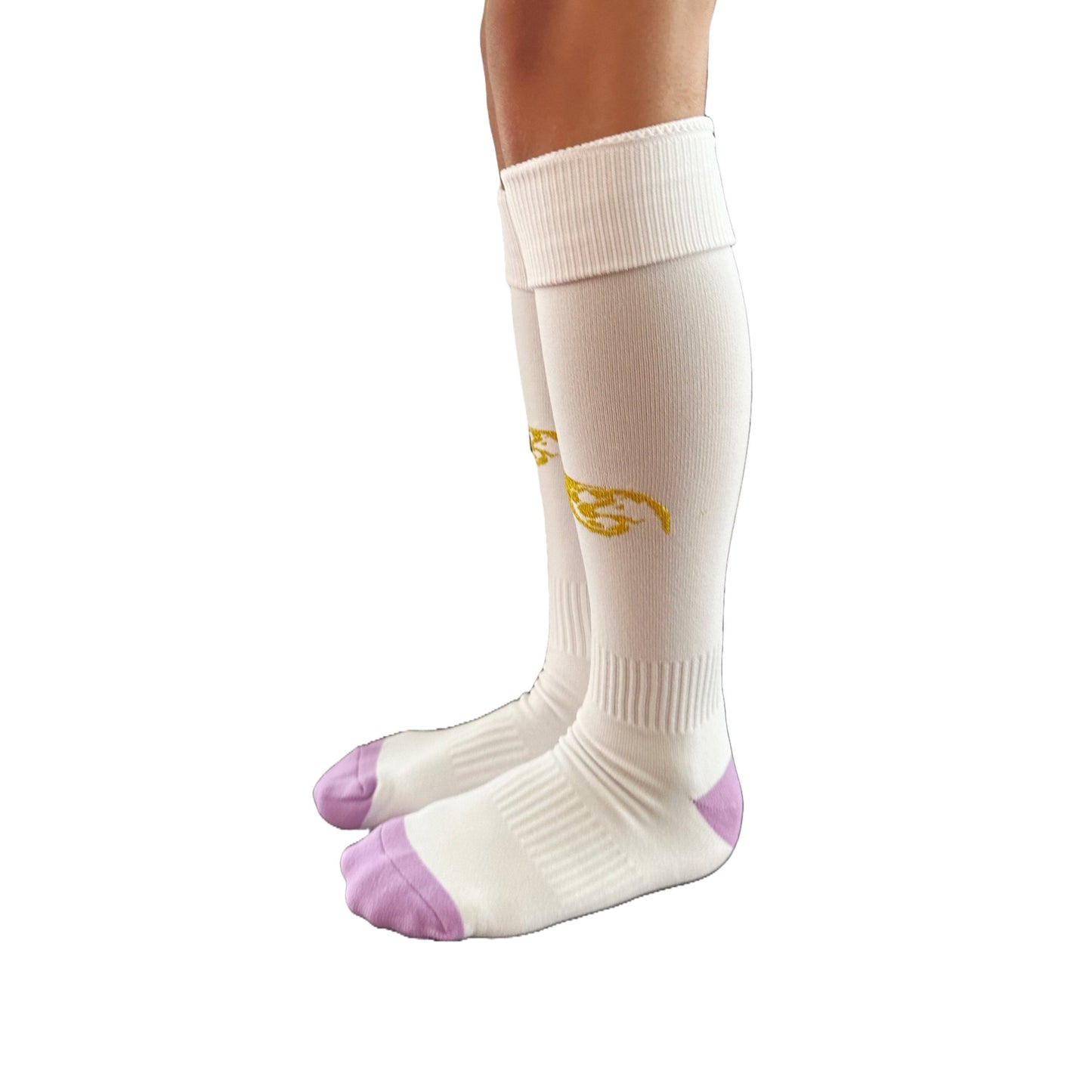 white soccer socks