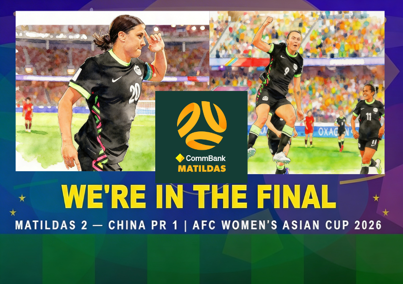 Matildas Reach AFC Women's Asian Cup Final After Thrilling 2-1 Win Over China PR