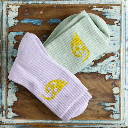 Quarter Crew Socks- Purple