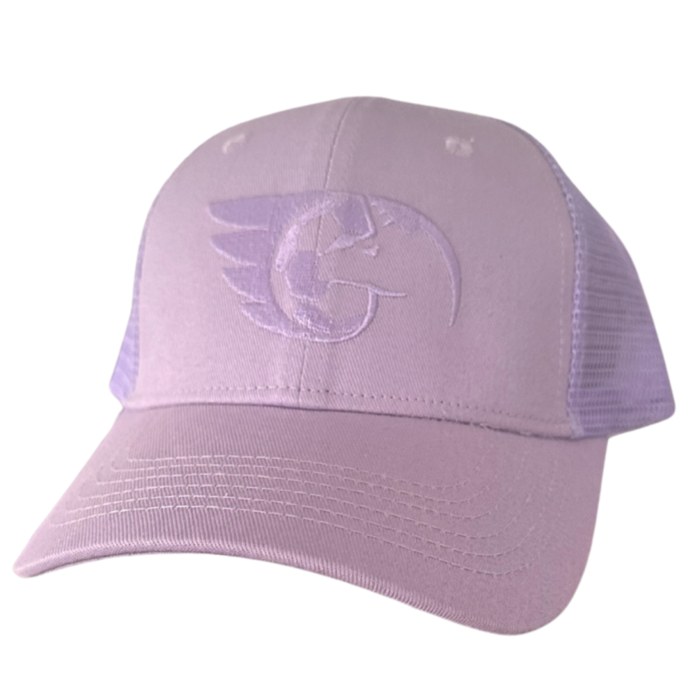 Purple Girls Trucker Purple Embroidery Logo