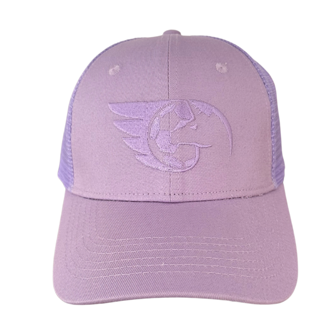 Purple Girls Trucker Purple Embroidery Logo