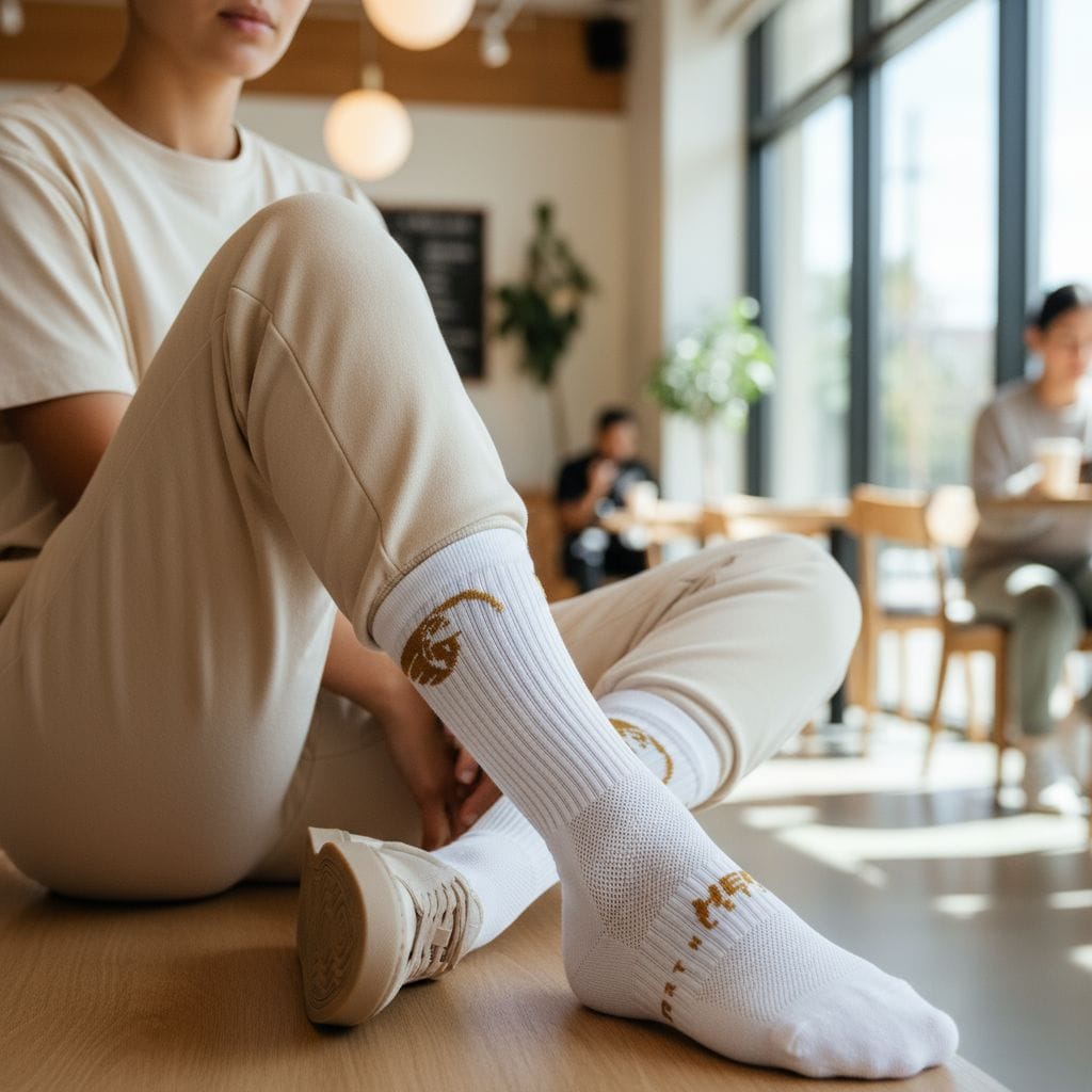 White Grip Socks