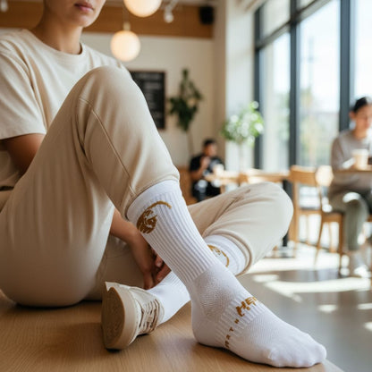 White Grip Socks